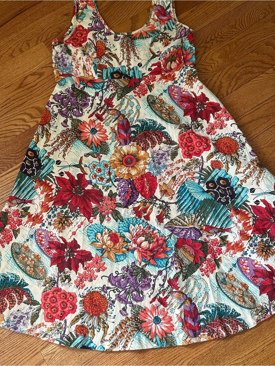 Apsara Dresses & Skirts - Apsara by Amrita Floral Maxi Dress XL Smocked Back Pockets Boho Cottagecore EUC